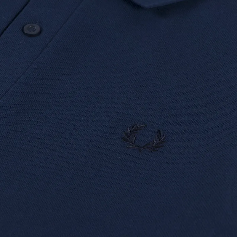 Fred Perry Plain Shirt Tennis Blue Navy-3