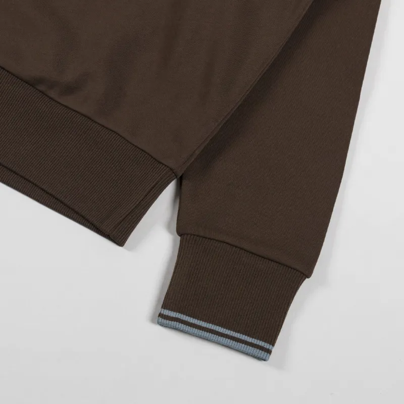 Fred Perry Crew Neck Sweatshirt Burnt Tobacco Stockport Blue-5