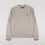 Fred Perry Crew Neck Sweatshirt Warm Oat Court Green Tobacco