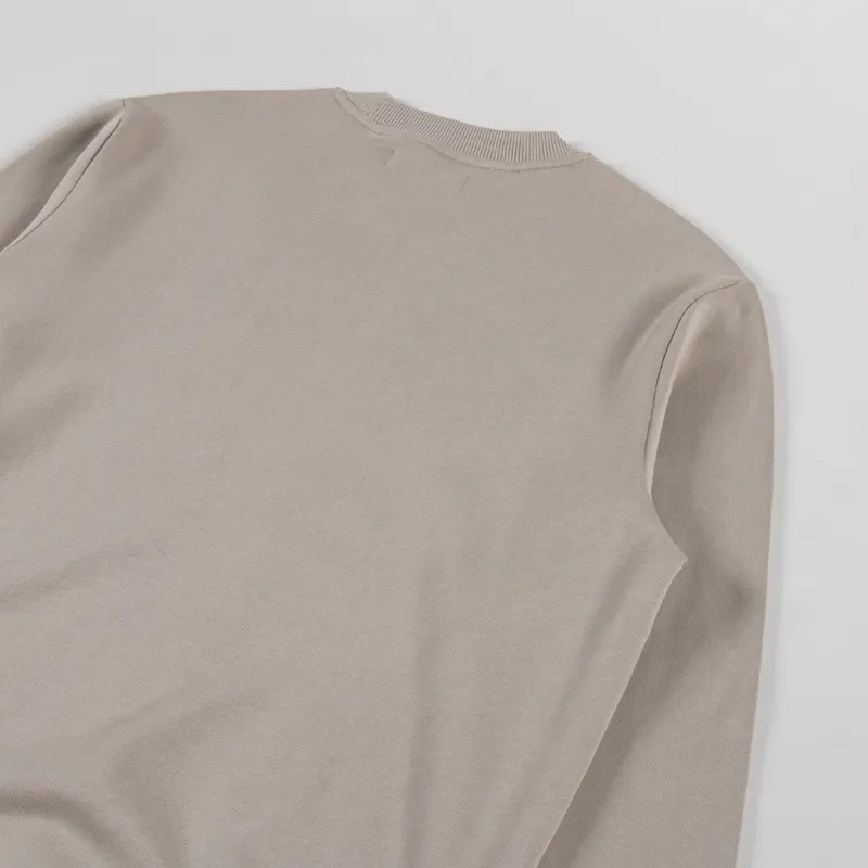 Fred Perry Crew Neck Sweatshirt Warm Oat Court Green Tobacco-3