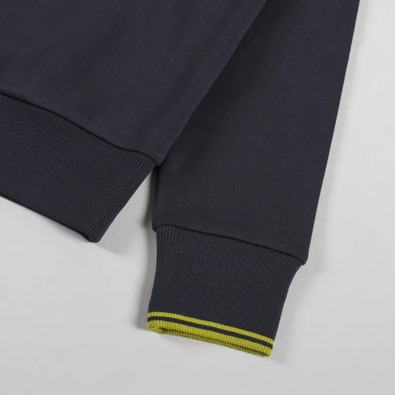 Fred Perry Crew Neck Sweatshirt Grey Tennis Ball Yellow-6