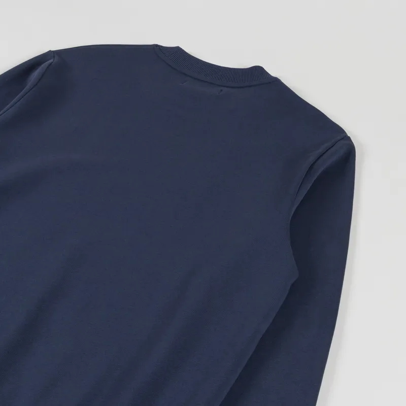 Fred Perry Crew Neck Sweatshirt Dark Airforce Ecru Seagrass-3