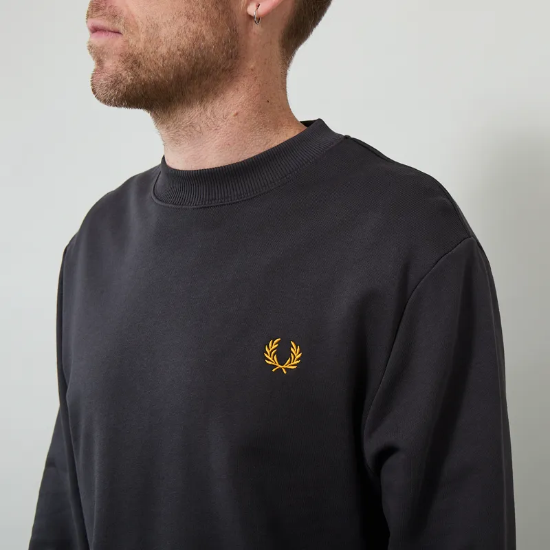 Fred Perry Crew Neck Sweatshirt Anchor Grey Golden-3