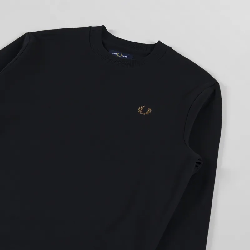 Fred Perry Crew Neck Sweatshirt Black Shaded Stone-2