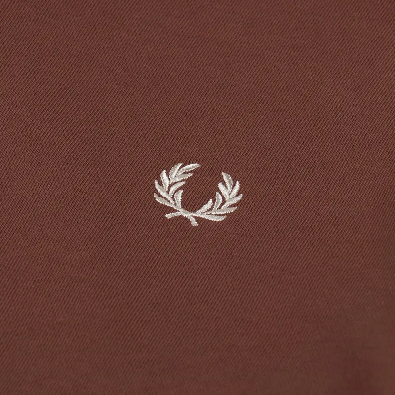 Fred Perry Crew Neck Sweatshirt Whisky Brown Porridge Marl-4
