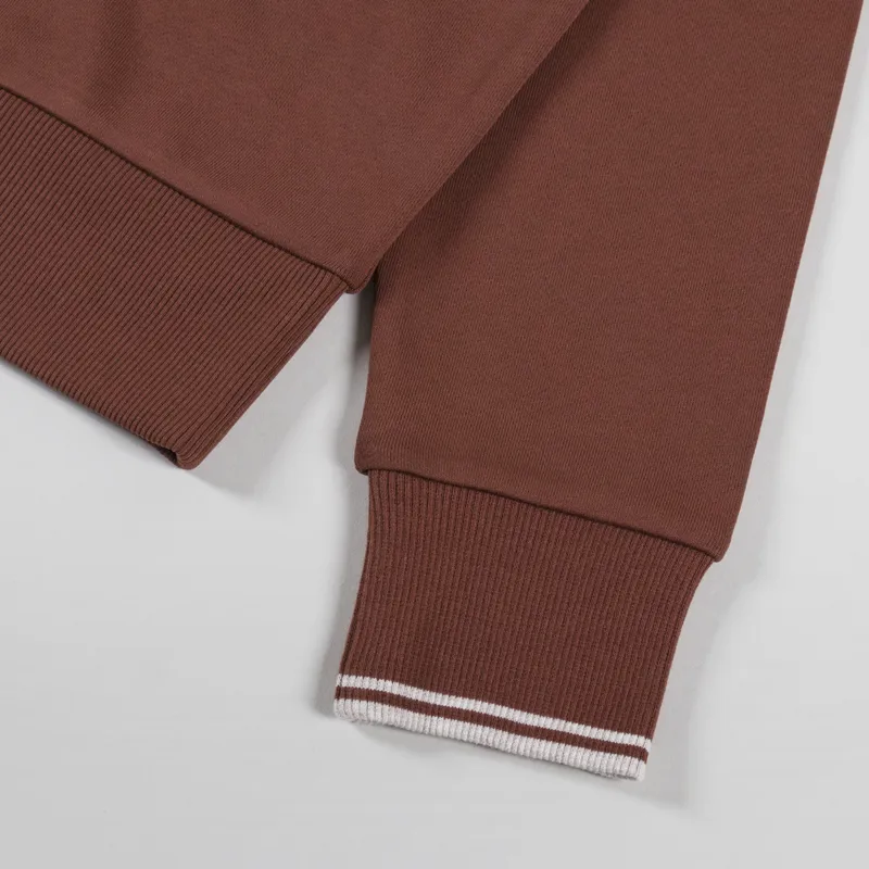 Fred Perry Crew Neck Sweatshirt Whisky Brown Porridge Marl-5