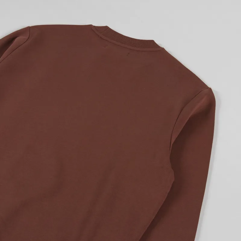 Fred Perry Crew Neck Sweatshirt Whisky Brown Porridge Marl-3