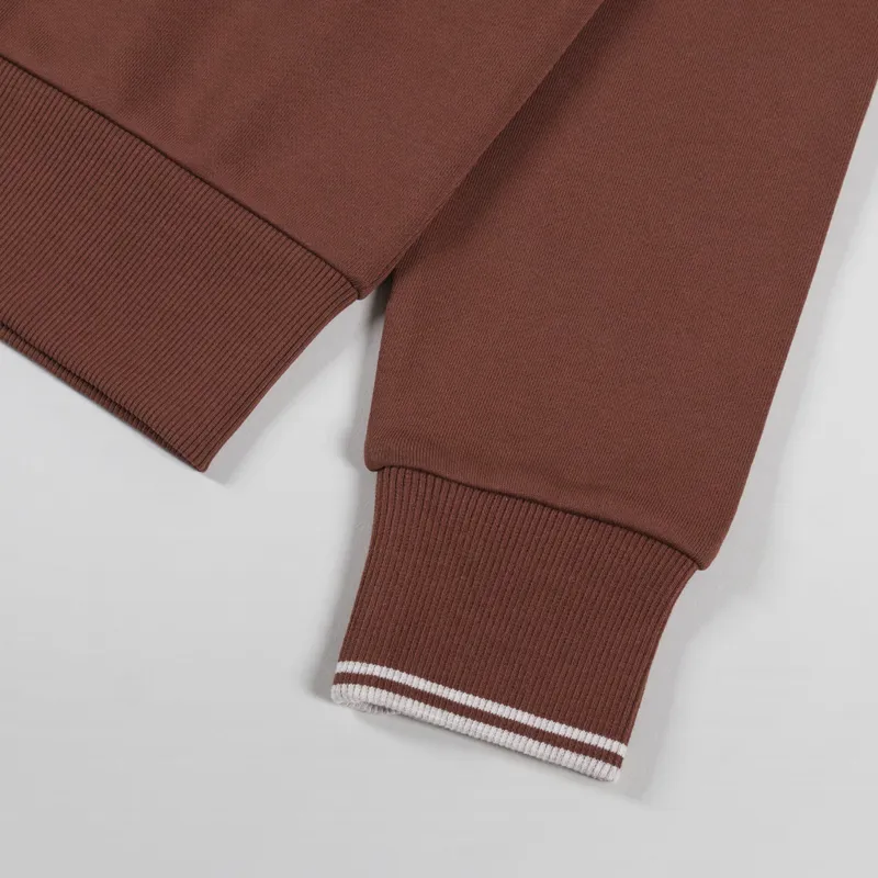 Fred Perry Crew Neck Sweatshirt Whisky Brown Porridge Marl-6