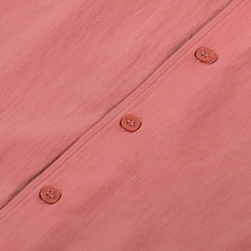 Fred Perry Lightweight Texture Revere Collar Shirt Putty Pink-4