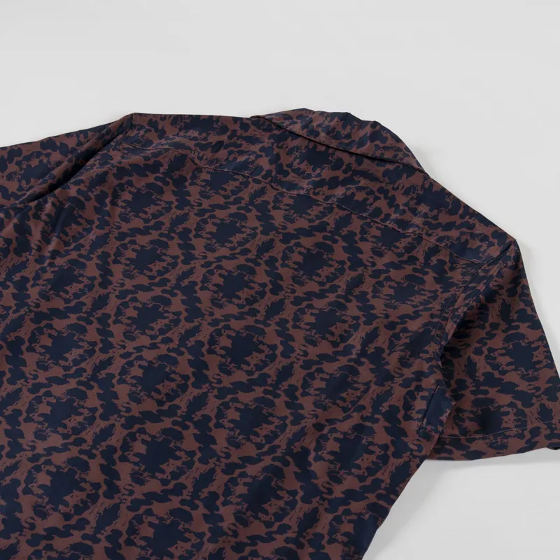 Fred Perry Repeat Print Revere Shirt Carrington Road Brick-2