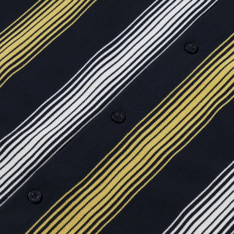 Fred Perry Mens Ombre Stripe Long Sleeve Polo Shirt Navy