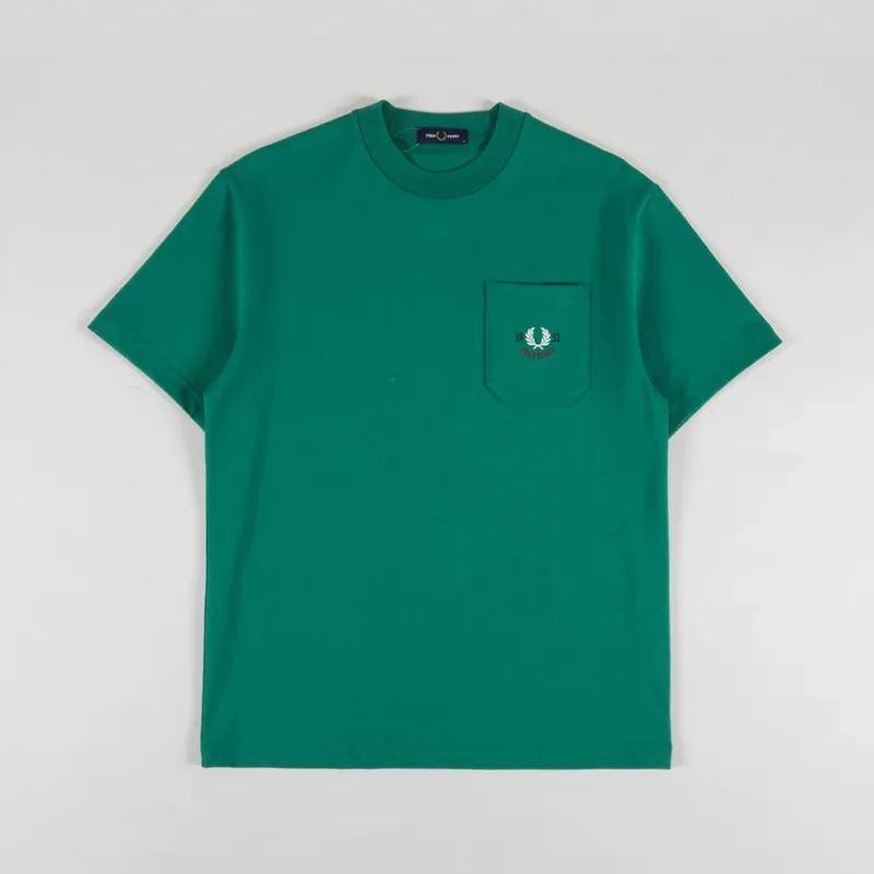 Fred Perry Relaxed 1952 T Shirt Label Green