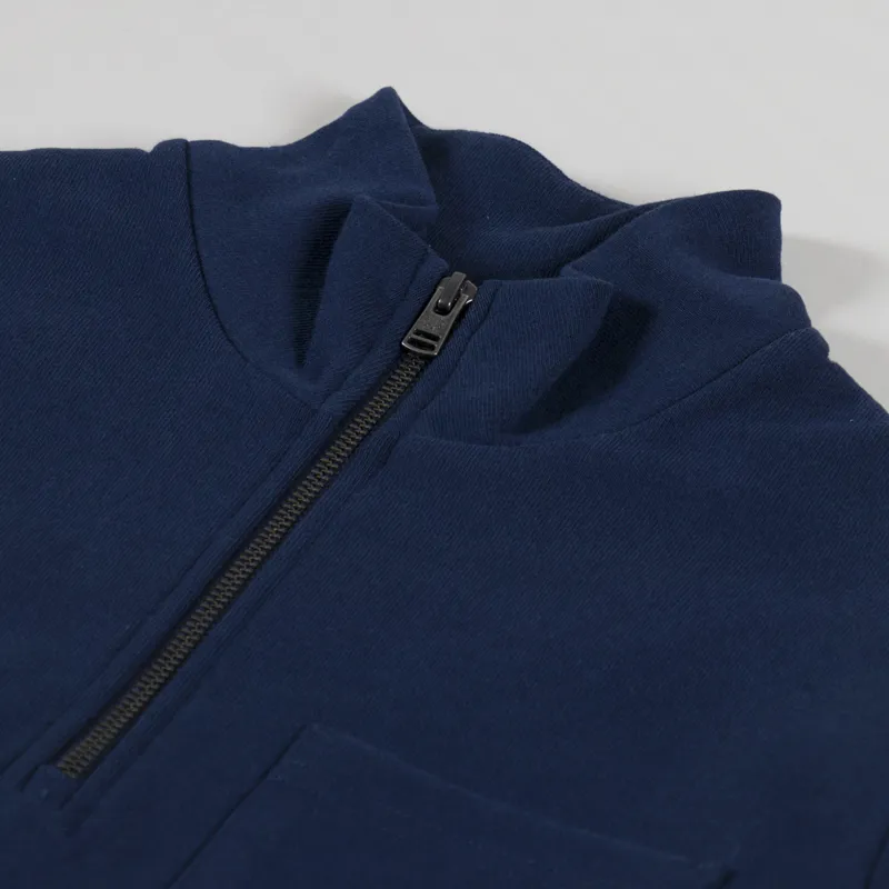 Fred Perry Embroidered Half Zip Tennis Blue-5