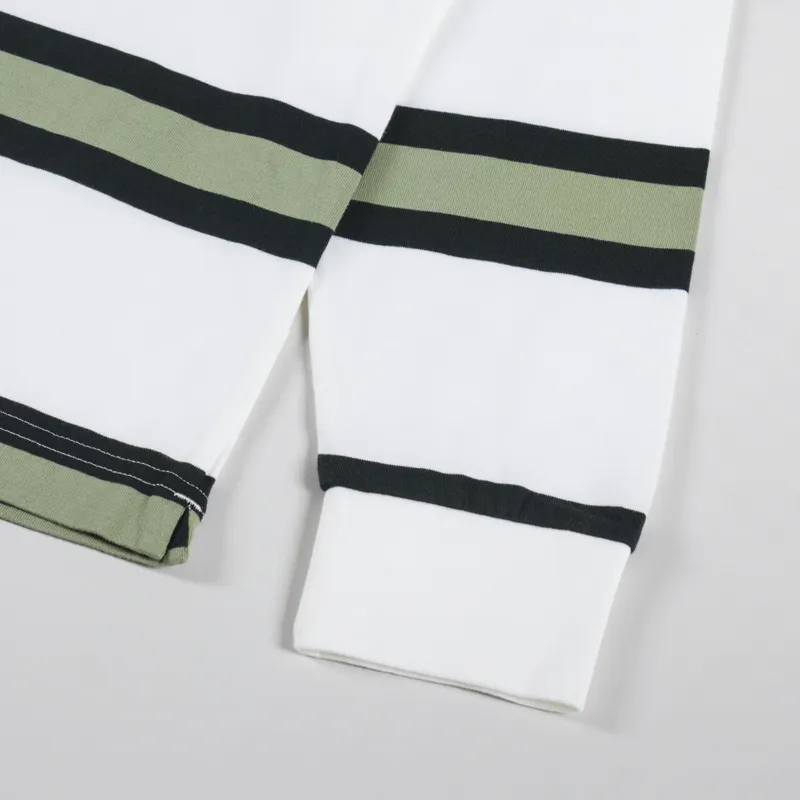 Fred Perry Jersey Stripe Polo Shirt Light Ecru-7