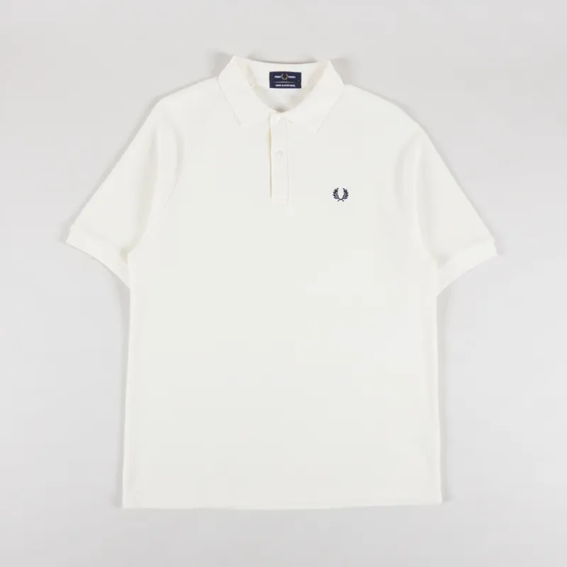 Fred Perry Textured Pique Polo Shirt Ecru