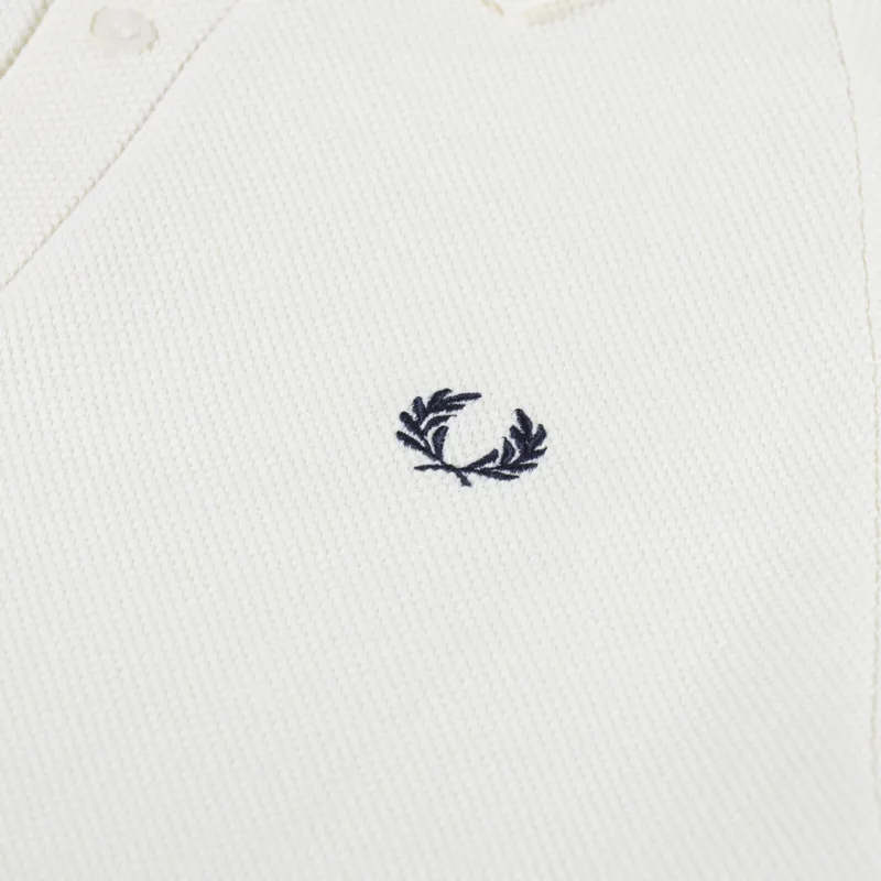 Fred Perry Textured Pique Polo Shirt Ecru-3