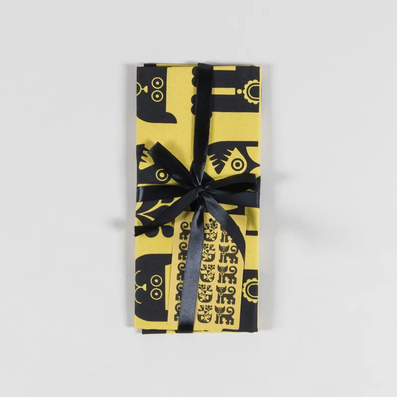 Magpie x Hornsea Cat Piranha Tea Towel Chartreuse-2