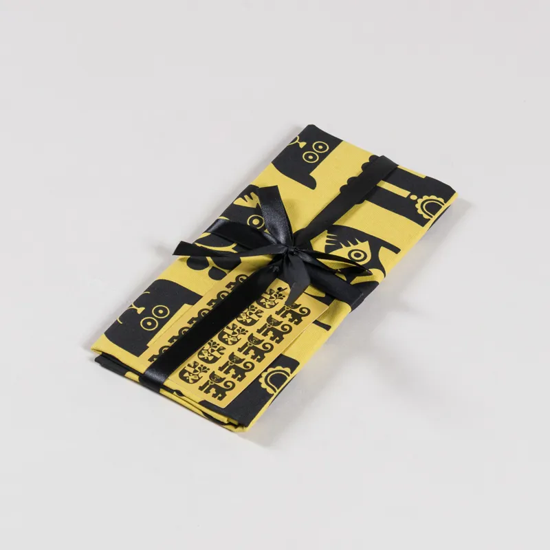 Magpie x Hornsea Cat Piranha Tea Towel Chartreuse-3