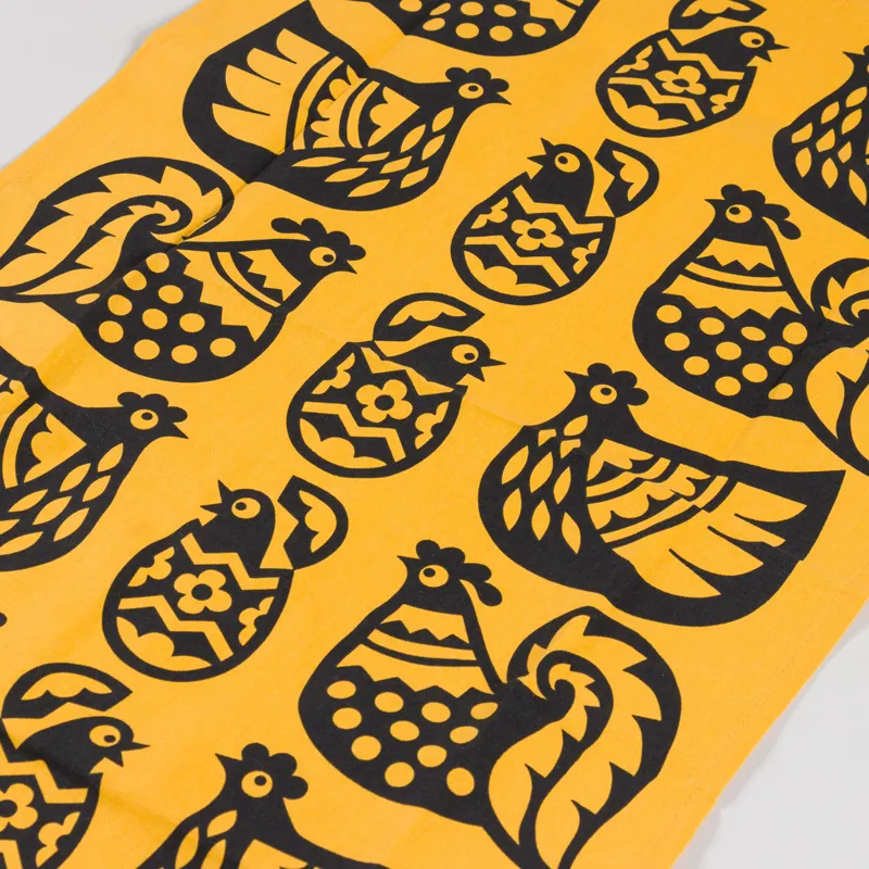 Magpie x Hornsea Chicken Tea Towel Yellow-2