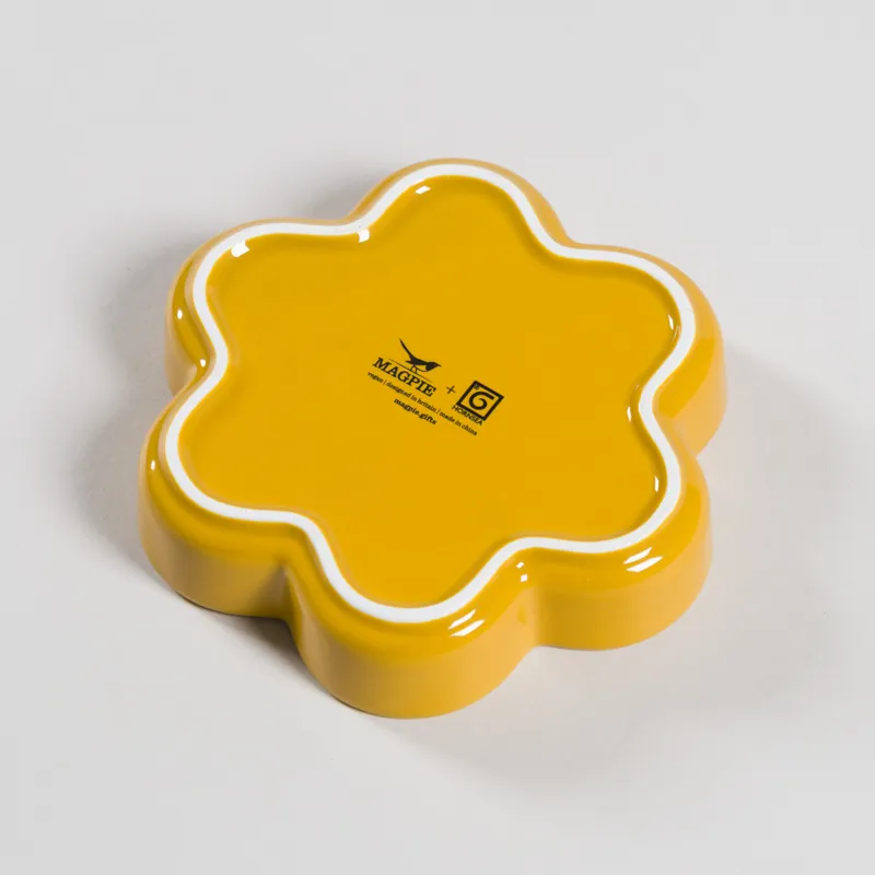 Magpie x Hornsea Flower Trinket Tray Yellow-1