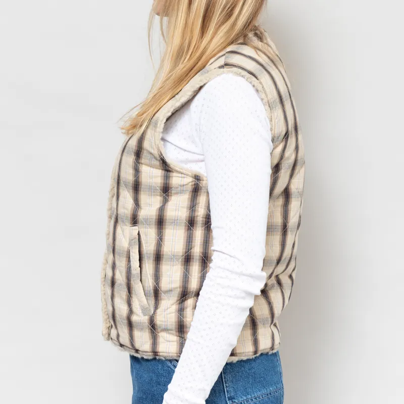 Maison Anana Womens Alica Reversible Gilet Beige-3