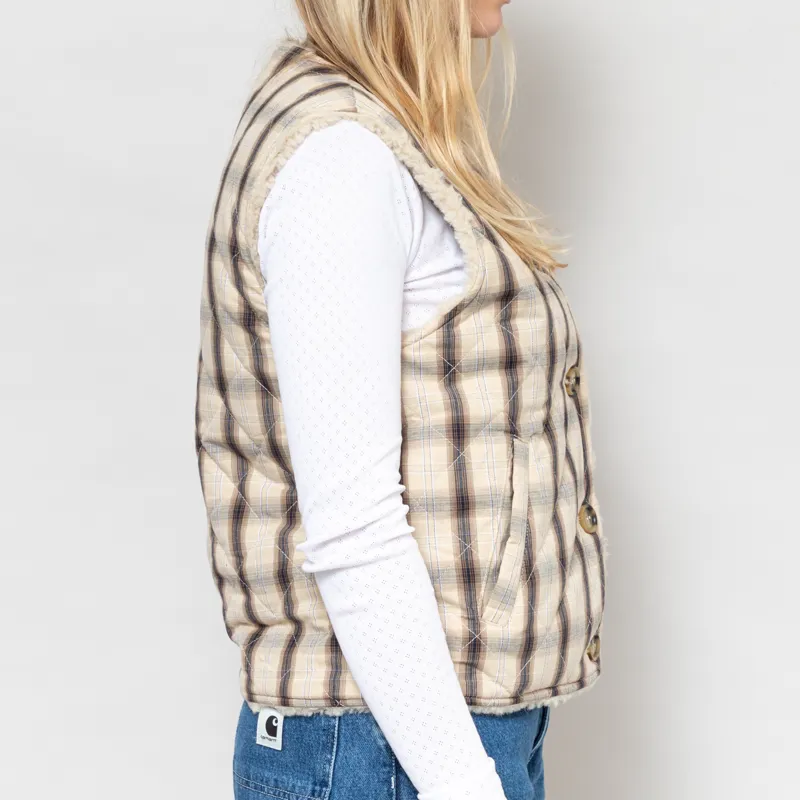 Maison Anana Womens Alica Reversible Gilet Beige-6