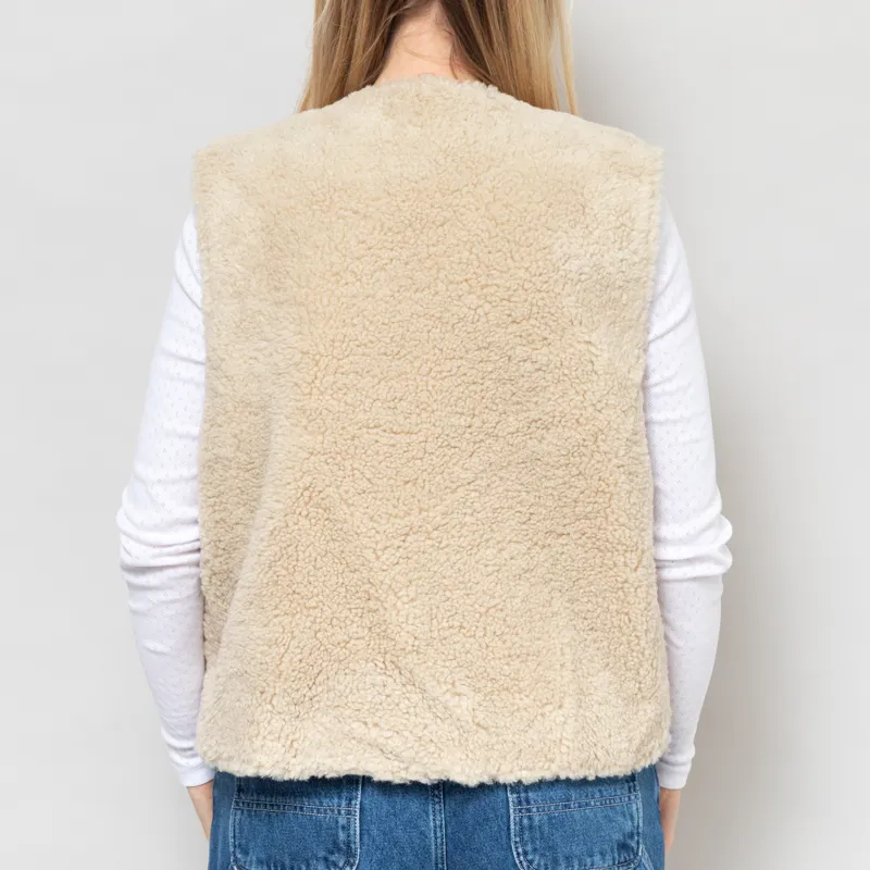 Maison Anana Womens Alica Reversible Gilet Beige-5