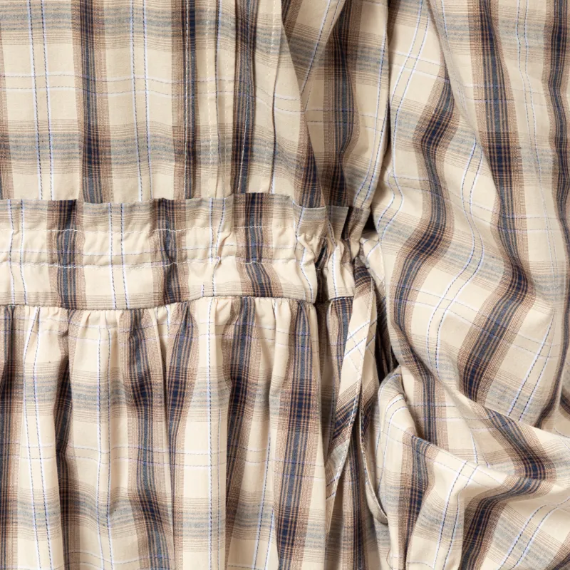 Maison Anana Womens Robe Chainez Dress Beige Check-11