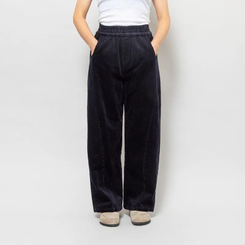 Maison Anana Womens Lilya Corduroy Trousers Navy-1