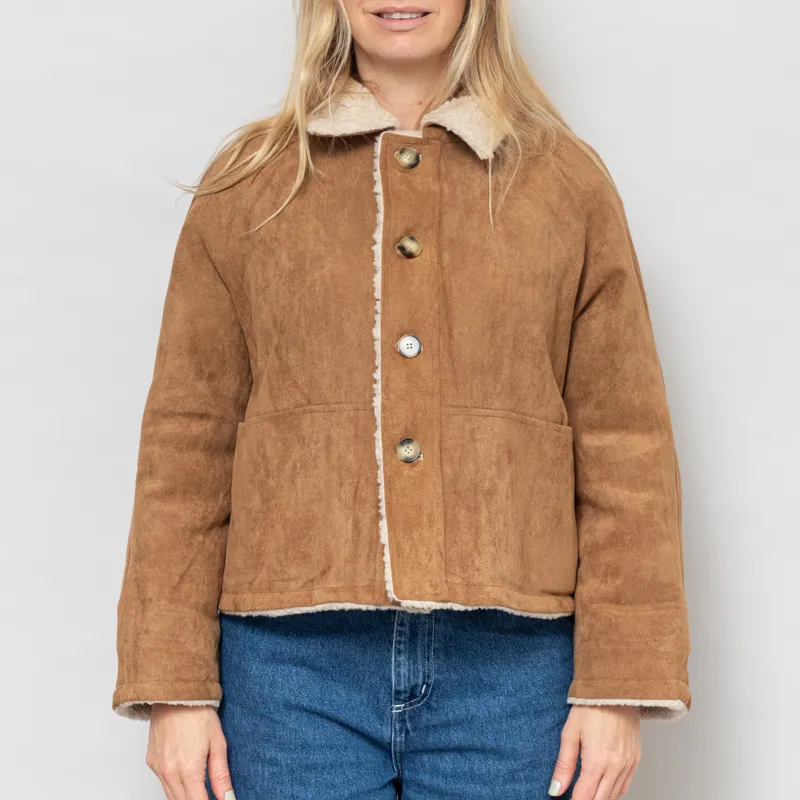 Maison Anana Womens Leanie Reversible Jacket Camel-1