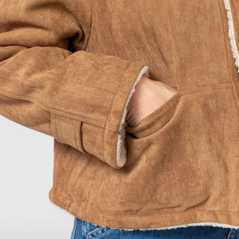 Maison Anana Womens Leanie Reversible Jacket Camel-11