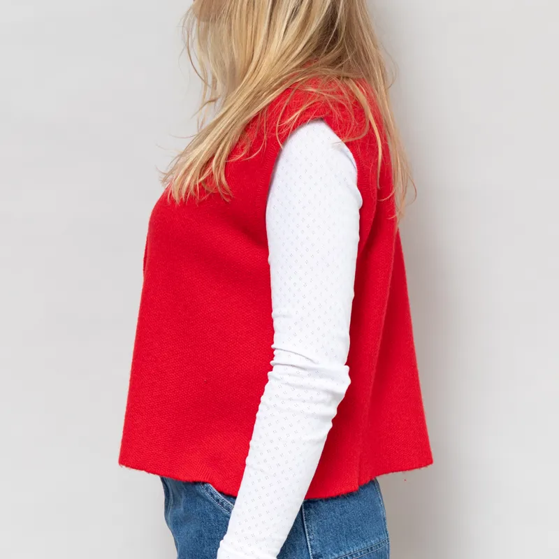 Maison Anana Womens Anane Cardigan Red-2