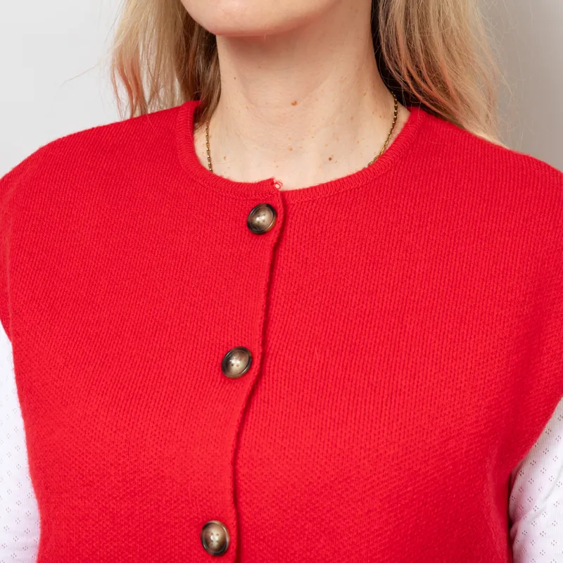 Maison Anana Womens Anane Cardigan Red-5