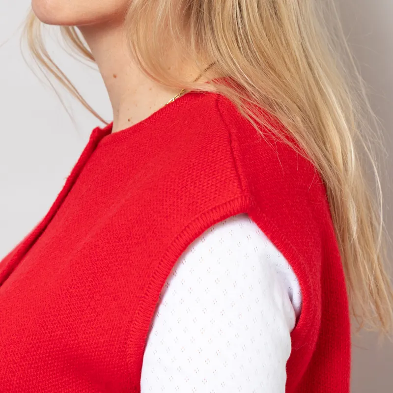 Maison Anana Womens Anane Cardigan Red-6