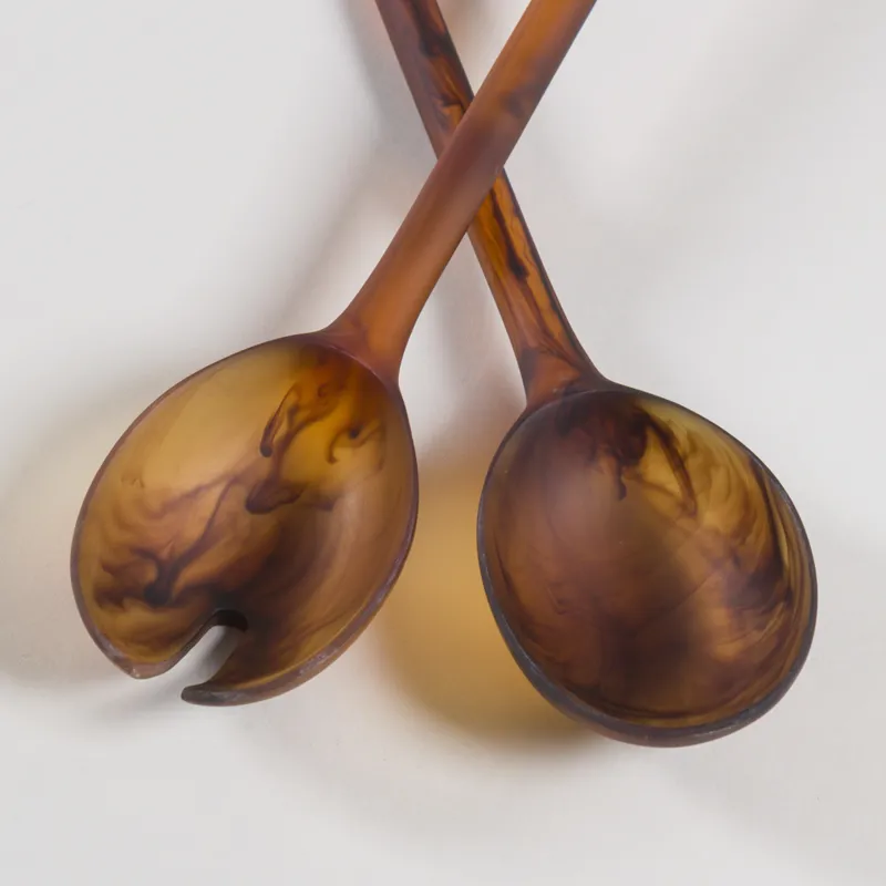 Maegen Salad Servers Amber-1