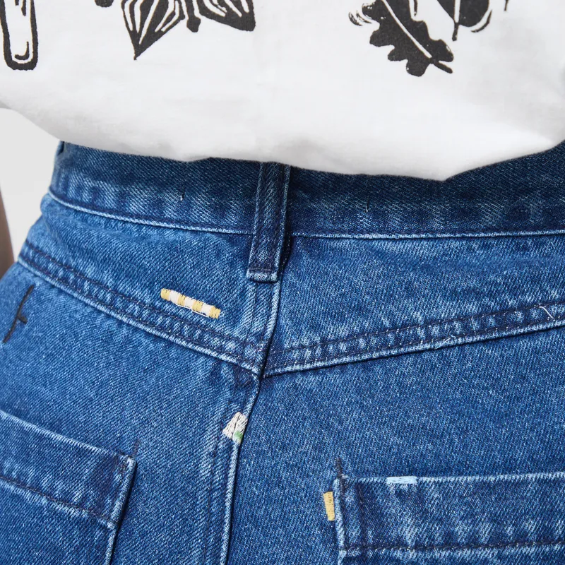 L.F. Markey Womens Mason Shorts Puzzle Embroidery-6