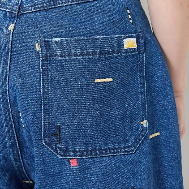 L.F. Markey Womens Mason Shorts Puzzle Embroidery-7