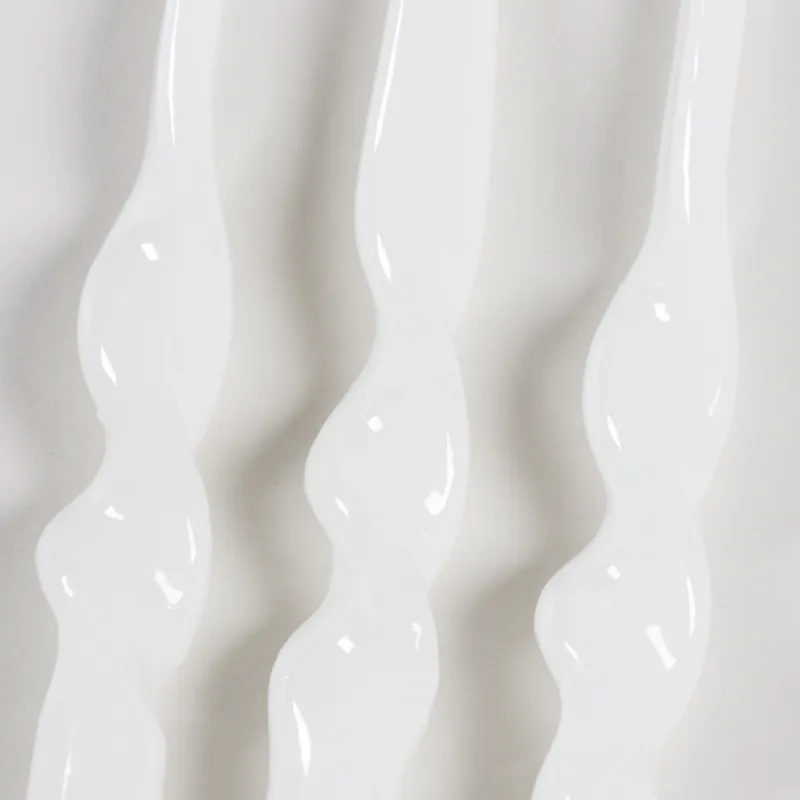 Maegen Twisted Taper Candles Ice White 3 Pack-3