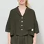 L.F. Markey Womens Maxim Linen Shirt Dark Forest