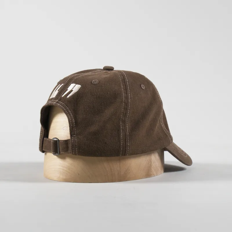 Magic Castles Mens 6 Panel A-OK Logo Cap Hat Soft Brown