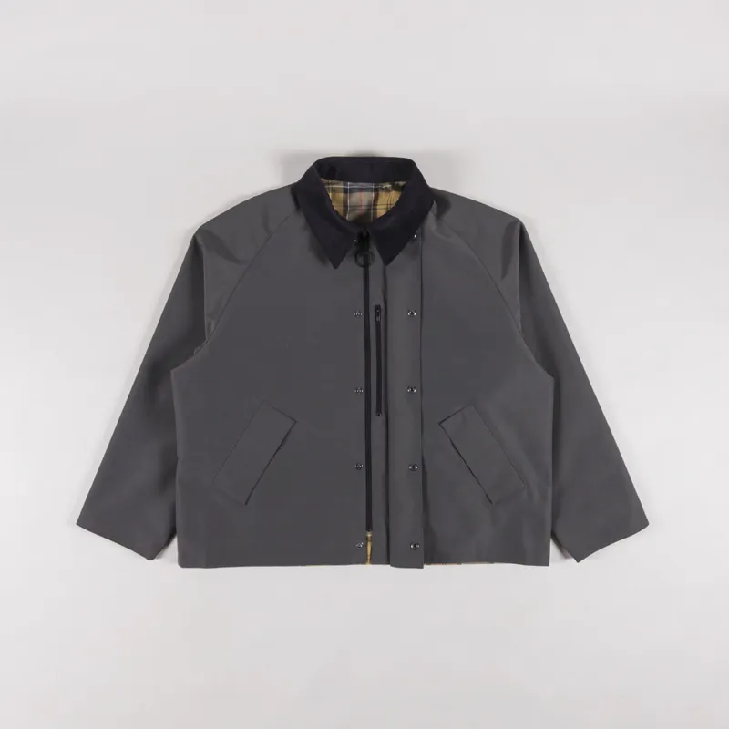 Barbour Oversized Reversible Transporter Jacket Asphalt Grey-1
