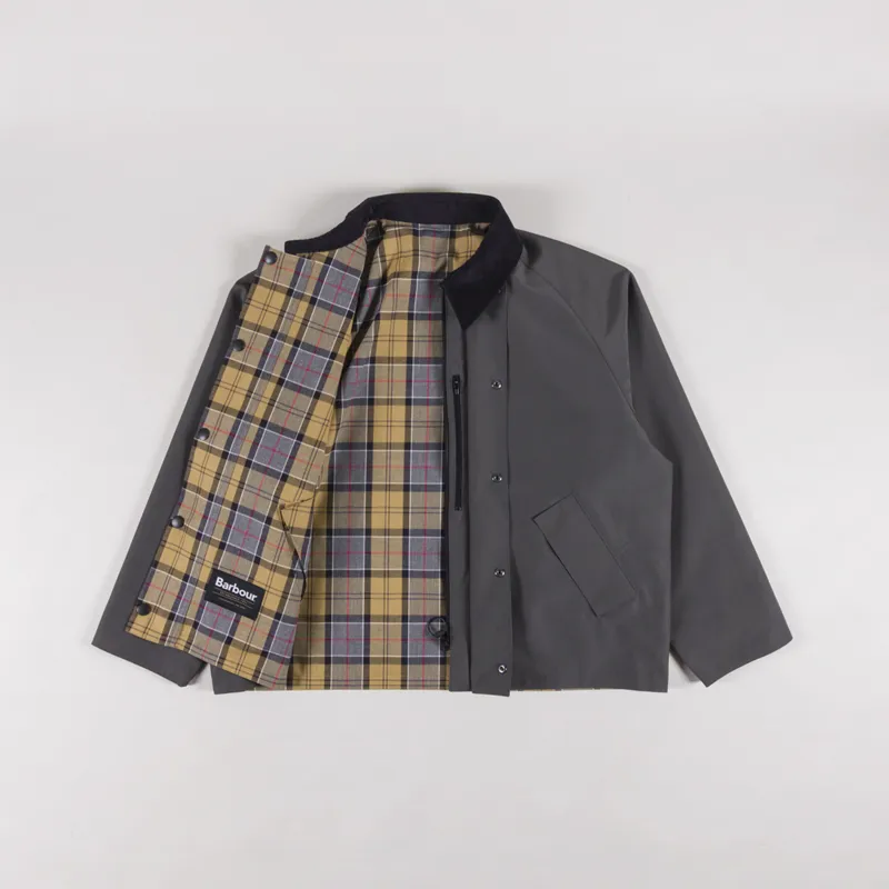 Barbour Oversized Reversible Transporter Jacket Asphalt Grey-2