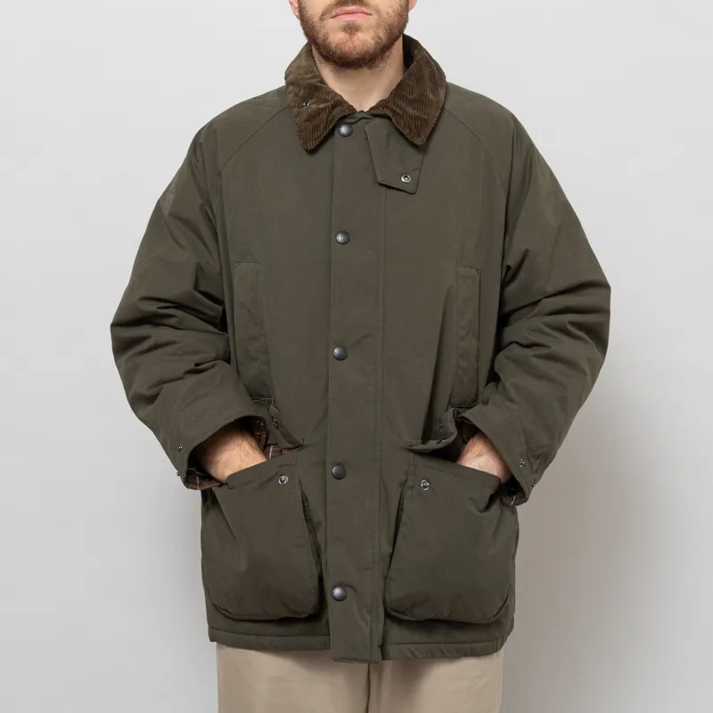 Barbour Oversized Padded Bedale Casual Jacket Olive-1