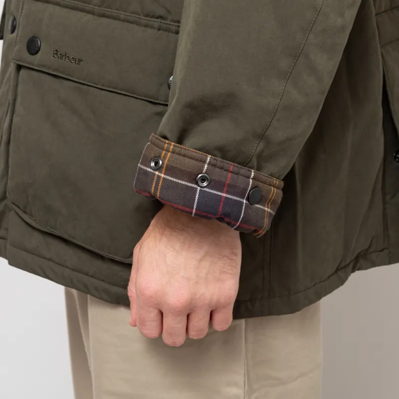 Barbour Mens Oversized Padded Bedale Casual Jacket Olive Green