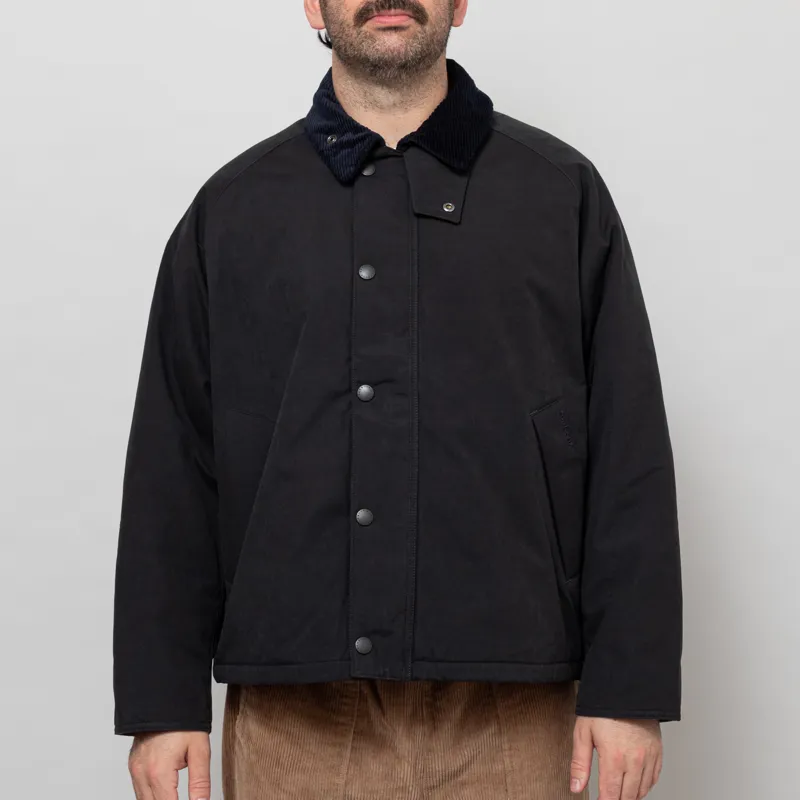 Barbour Mens Padded Transport Workwear Jacket Navy Blue