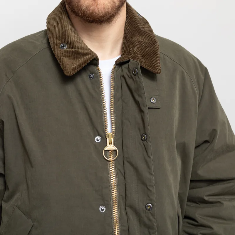Barbour Padded Transport Jacket Olive-9