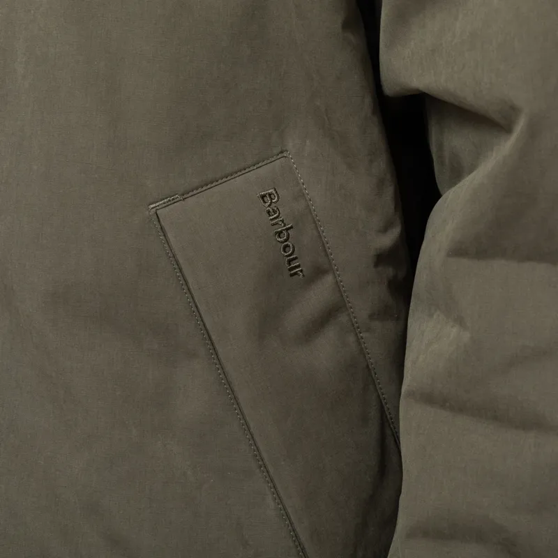 Barbour Padded Transport Jacket Olive-12