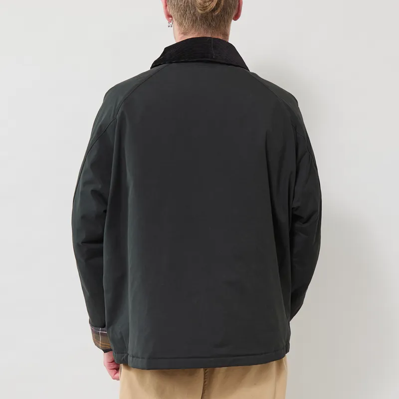 Barbour Oversized Padded Rollback Transport Jacket Black-2