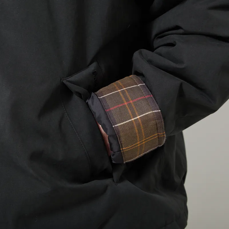 Barbour Oversized Padded Rollback Transport Jacket Black-11
