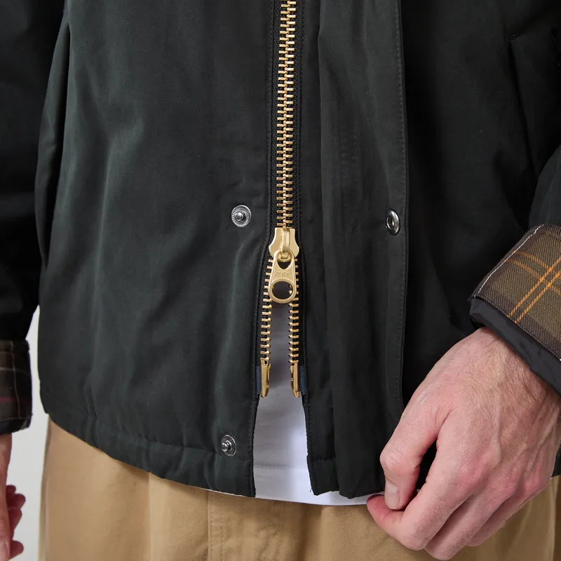 Barbour Oversized Padded Rollback Transport Jacket Black-8